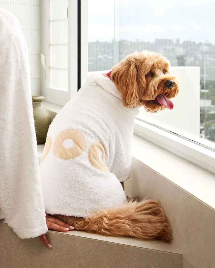 DOG Poncho Towel in White