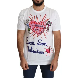 Dolce & Gabbana Romantic Heart Print Crew Neck Tee