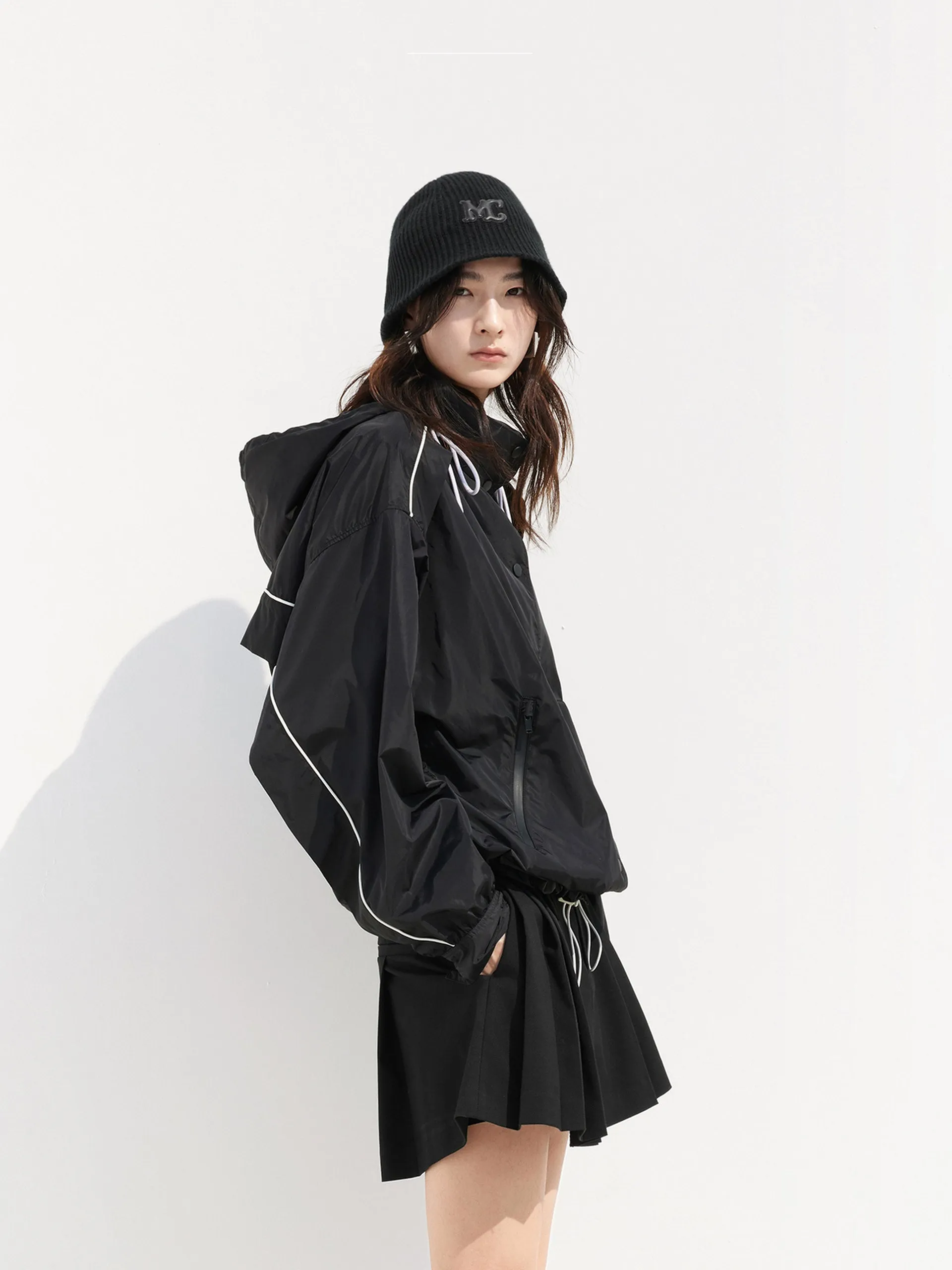 Drawstring Hoodie Jacket