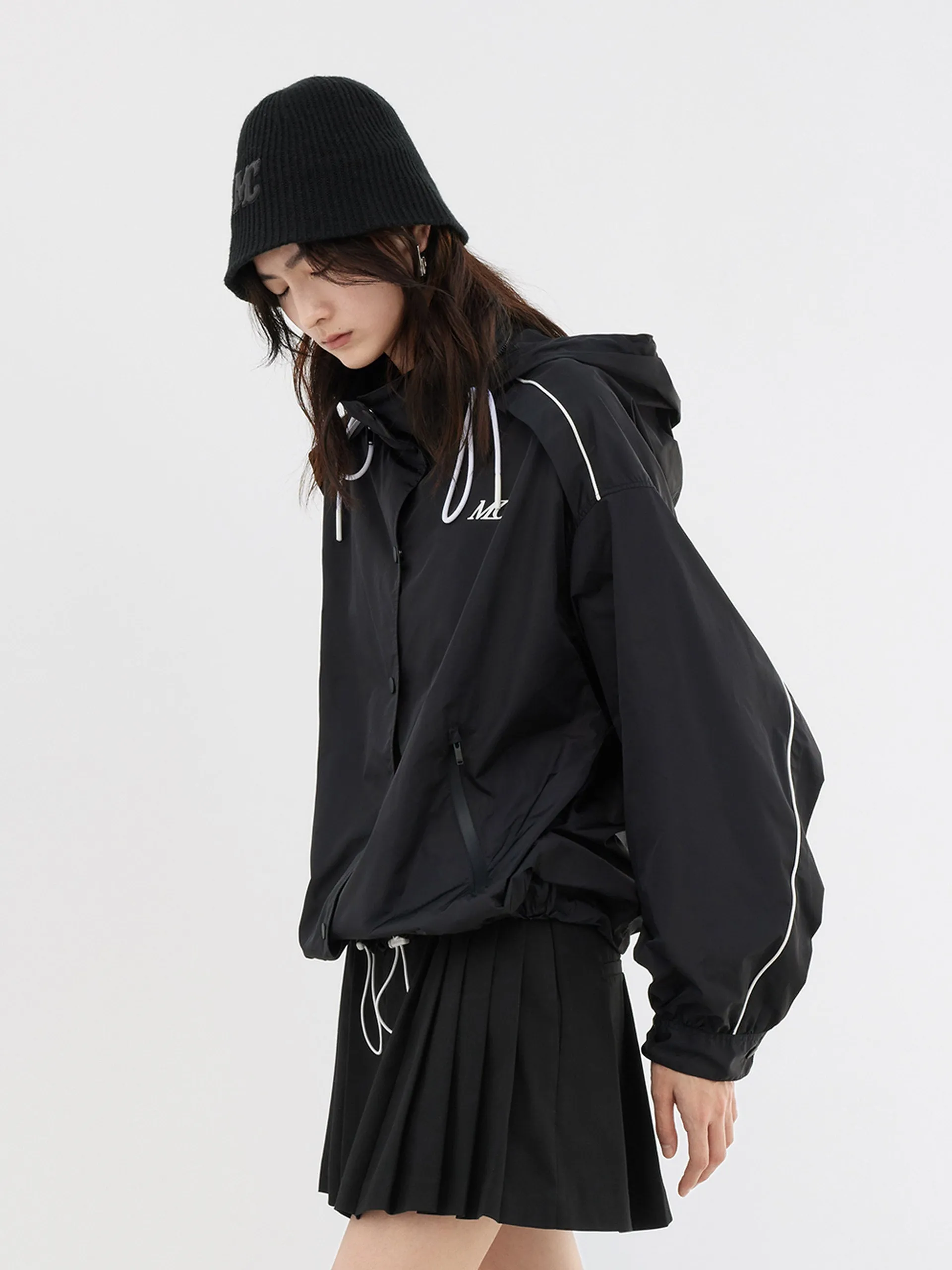 Drawstring Hoodie Jacket