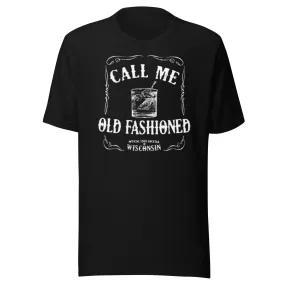 Drinking T-shirt Old Fashion Official Drink of Wisconsin Ultra Soft Cotton Crewneck Top