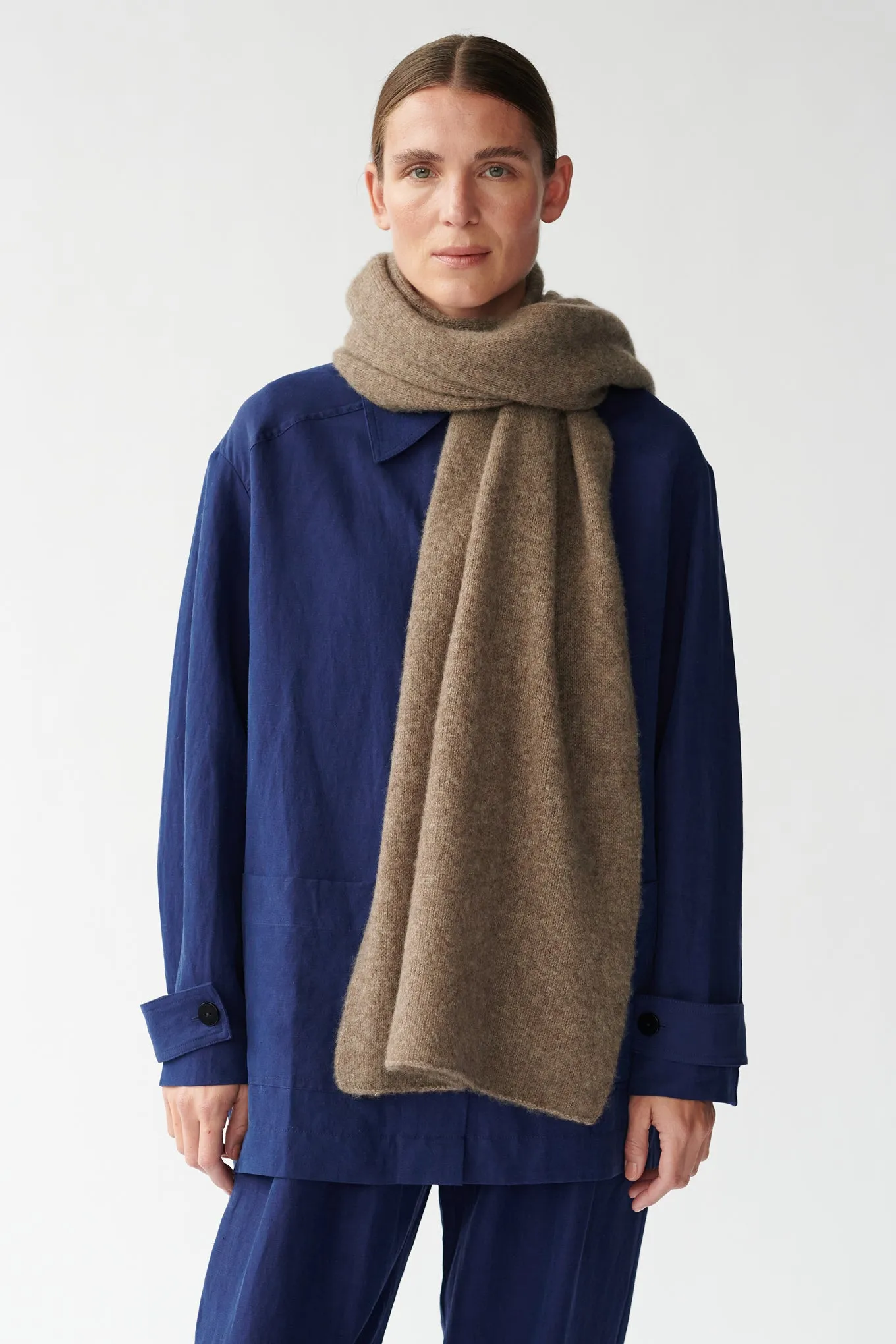 DUSTIN SCARF - HAZELNUT  - SILK/CASHMERE