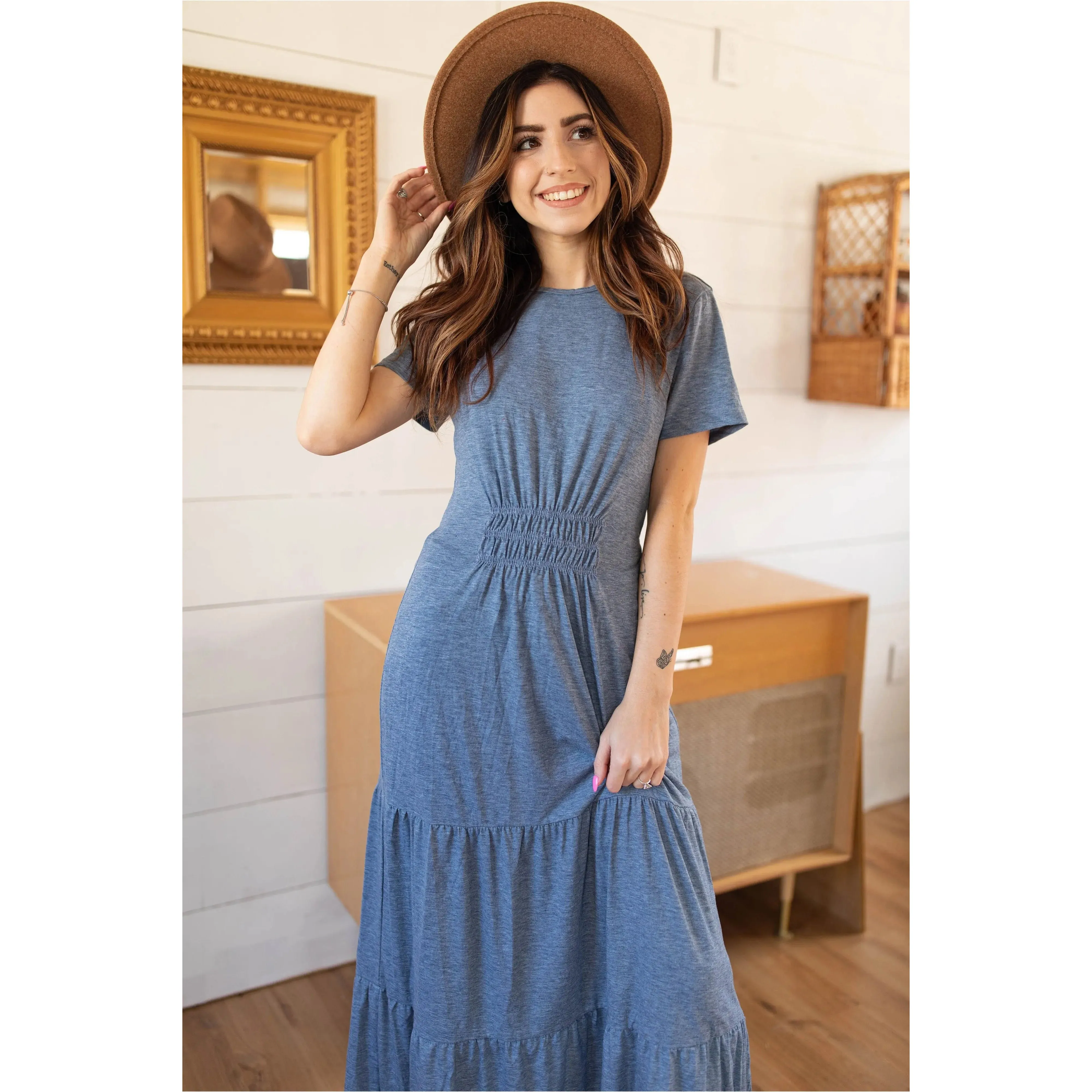 Edee Knit Tiered Maxi Dress