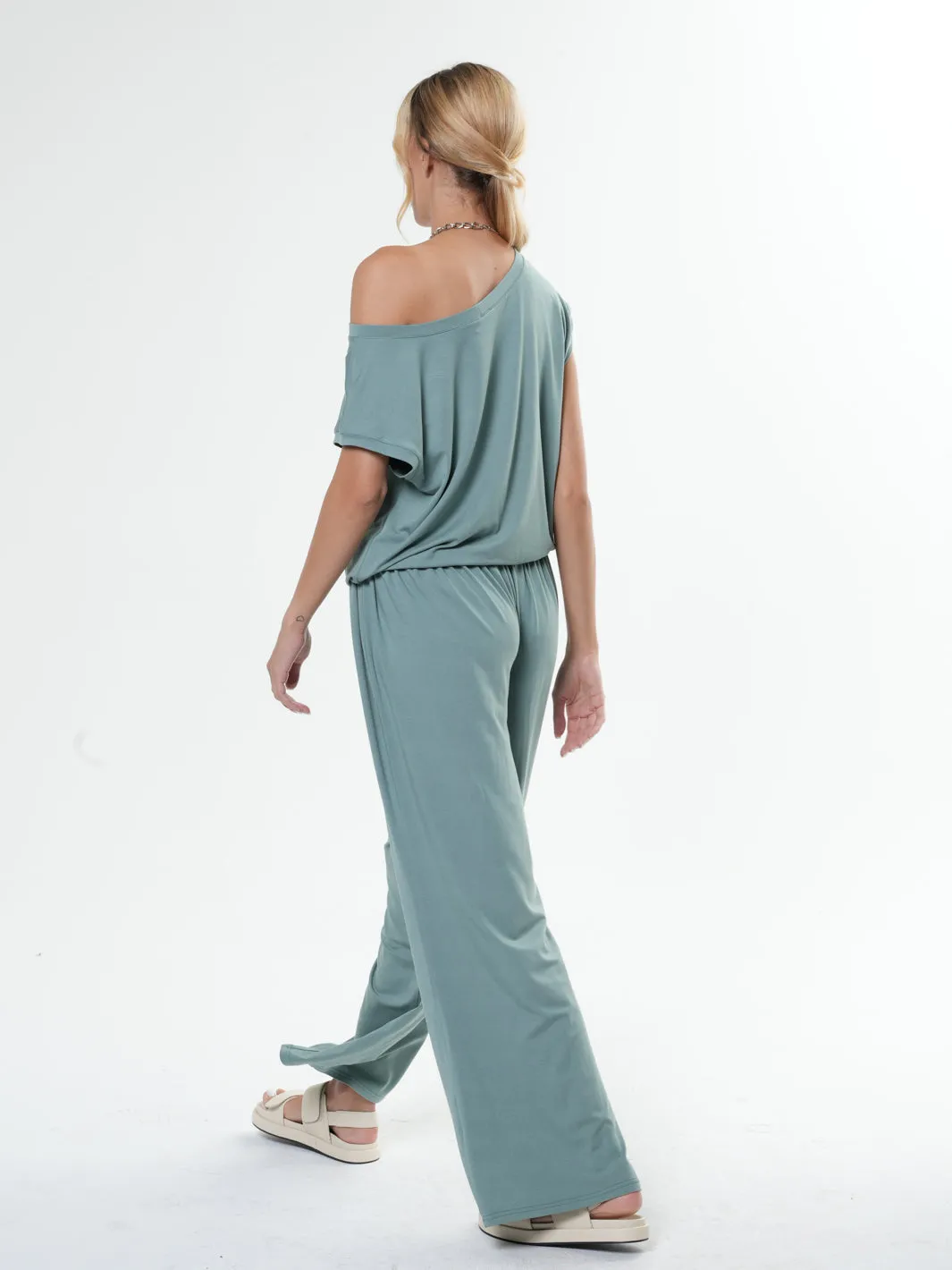 Elastic Waist Summer Jumpsuit