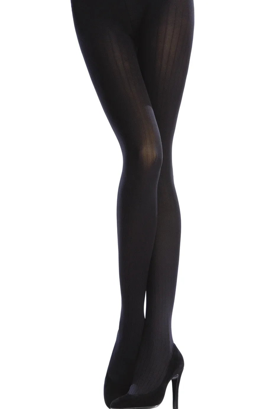 EMILIO CAVALLINI  3 DIMENSIONS RIBBED Tights RUBARB