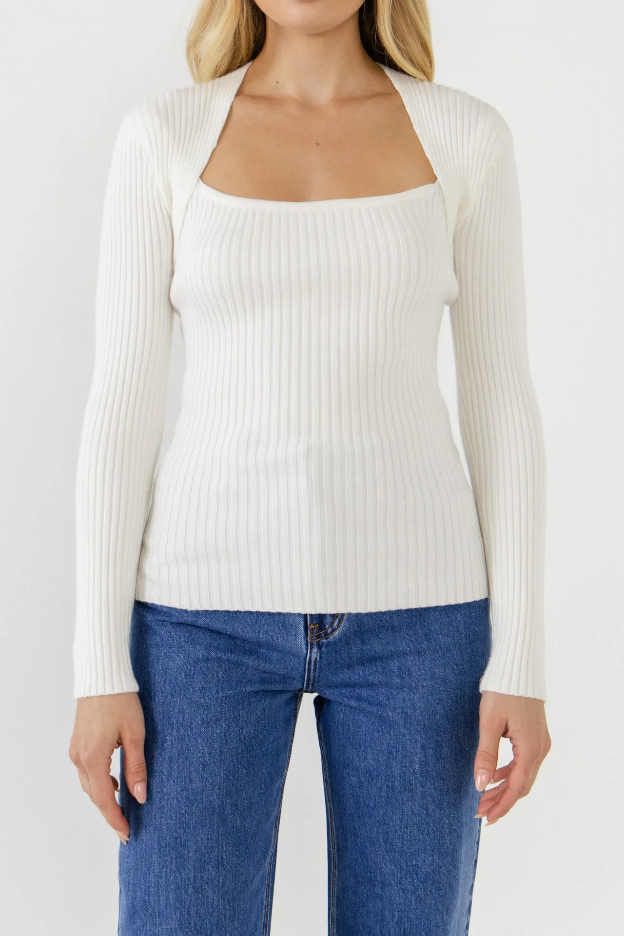 Endless Rose - Fitted Knit Top