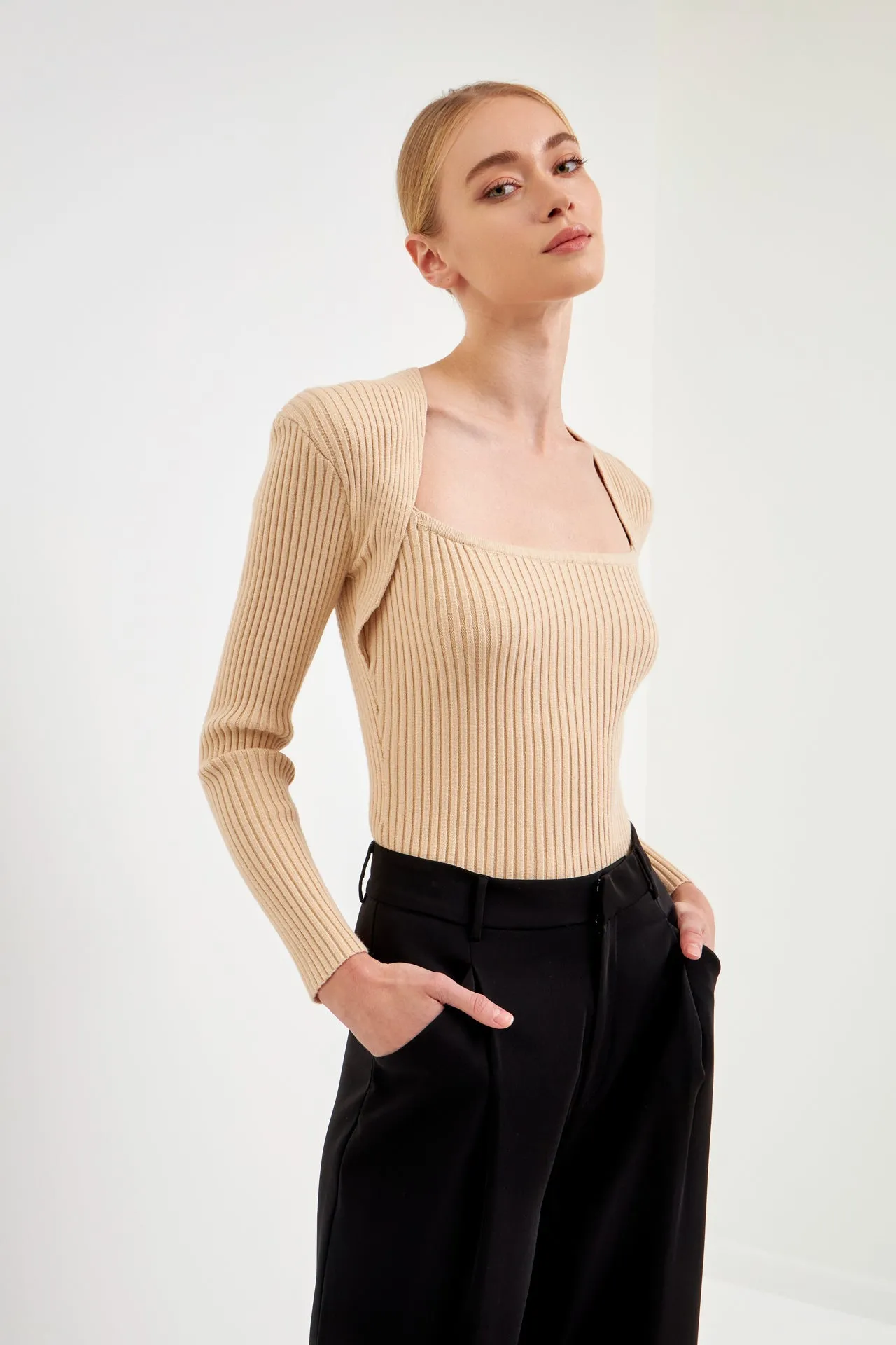 Endless Rose - Fitted Knit Top