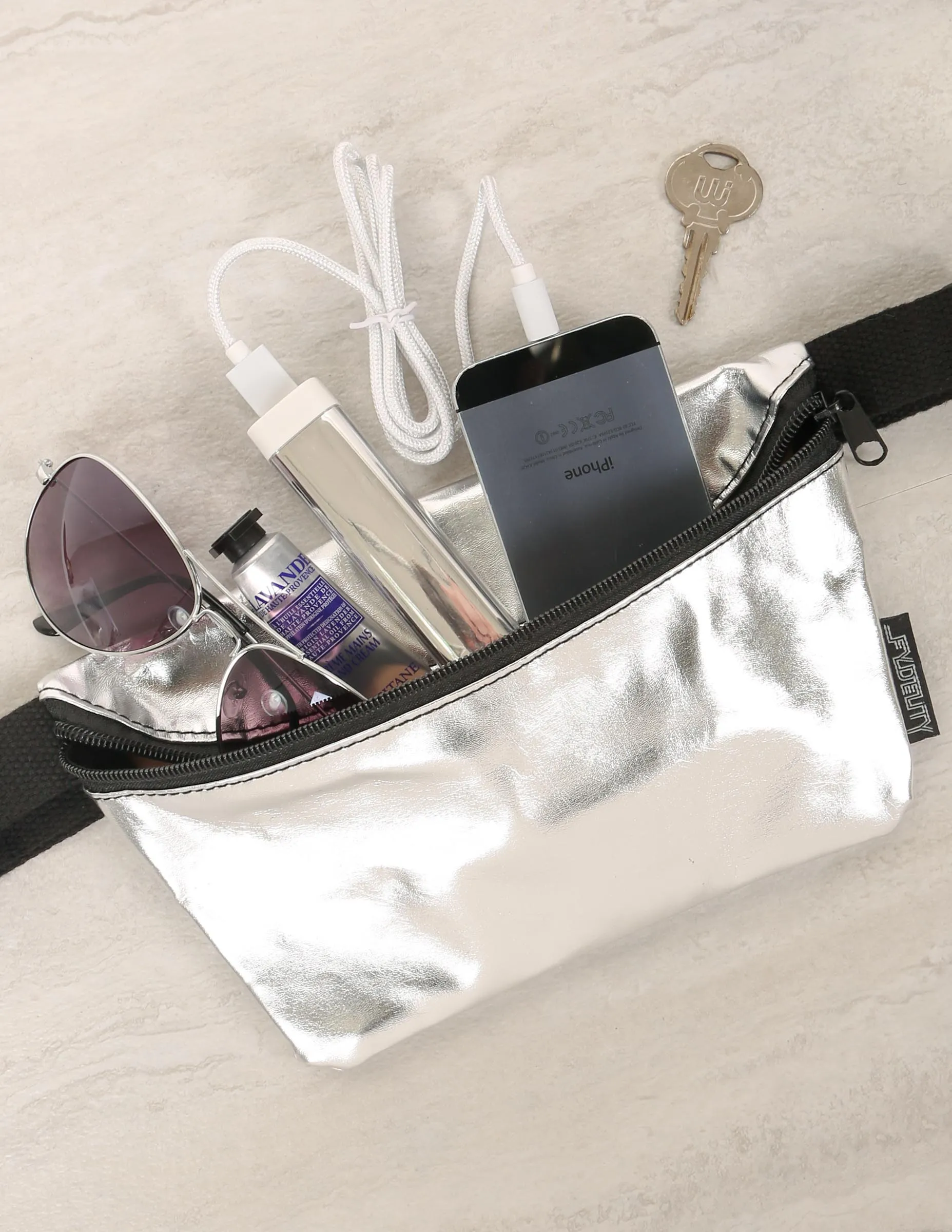 Fanny Pack | Slim |METALLIC LUX Silver