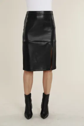 Faux Leather Pencil Skirt