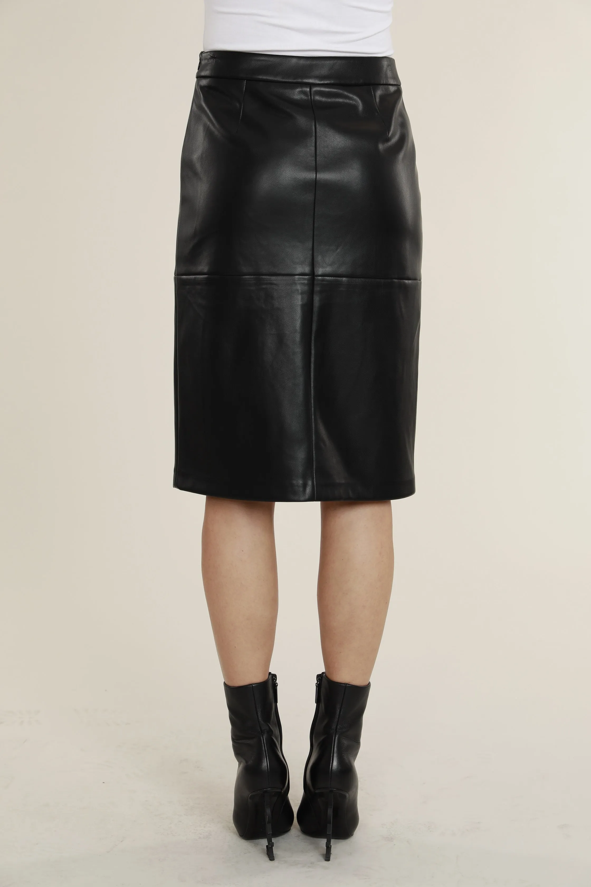 Faux Leather Pencil Skirt