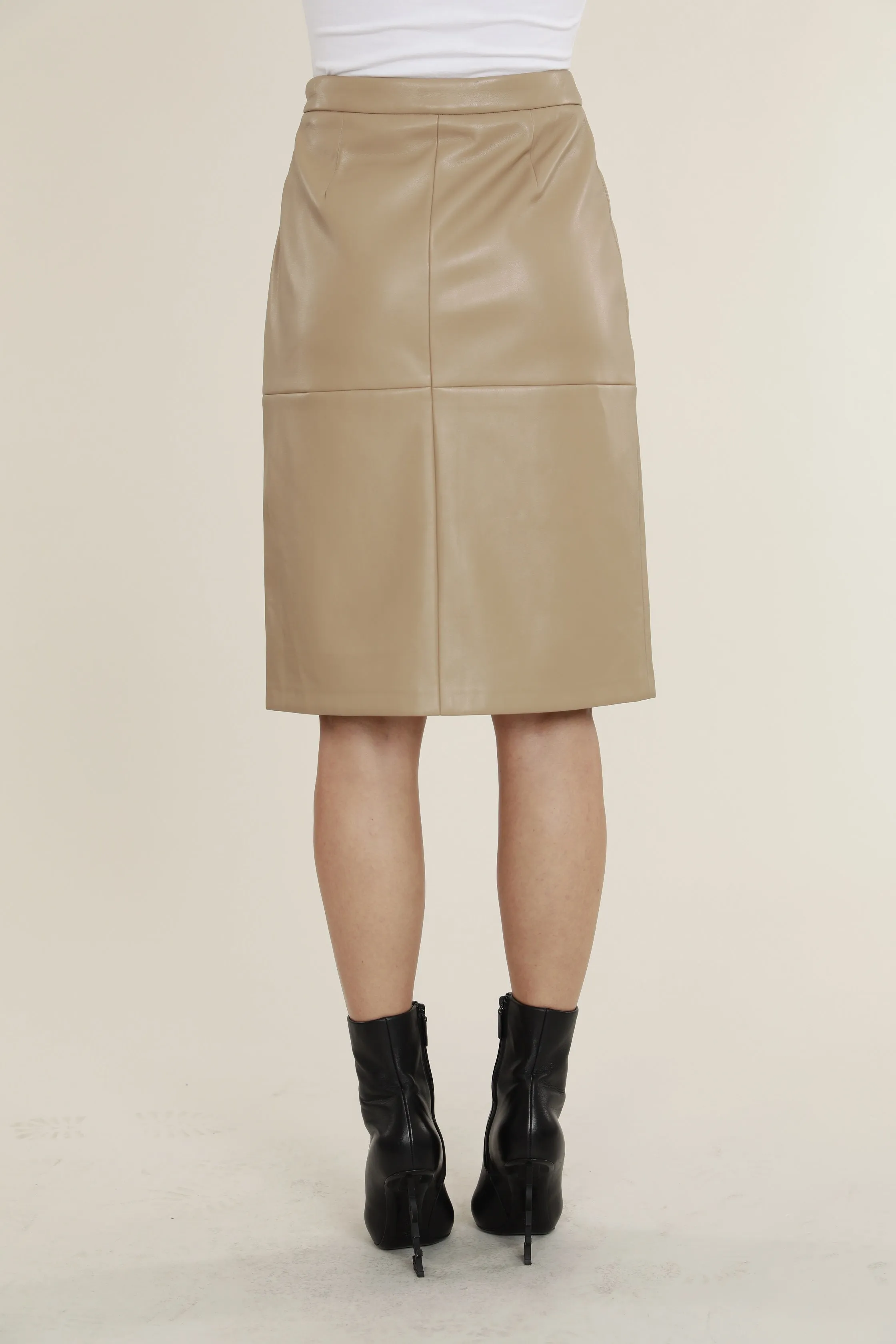 Faux Leather Pencil Skirt