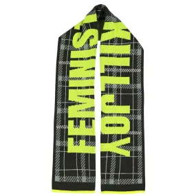 Feminist Killjoy Scarf in Seaweed & Neon Yellow