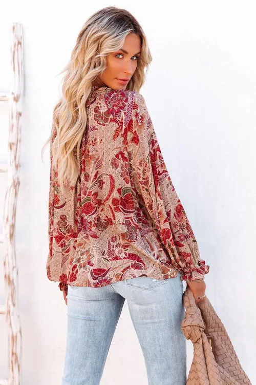 Find Your Own Way Print Long Sleeve Top