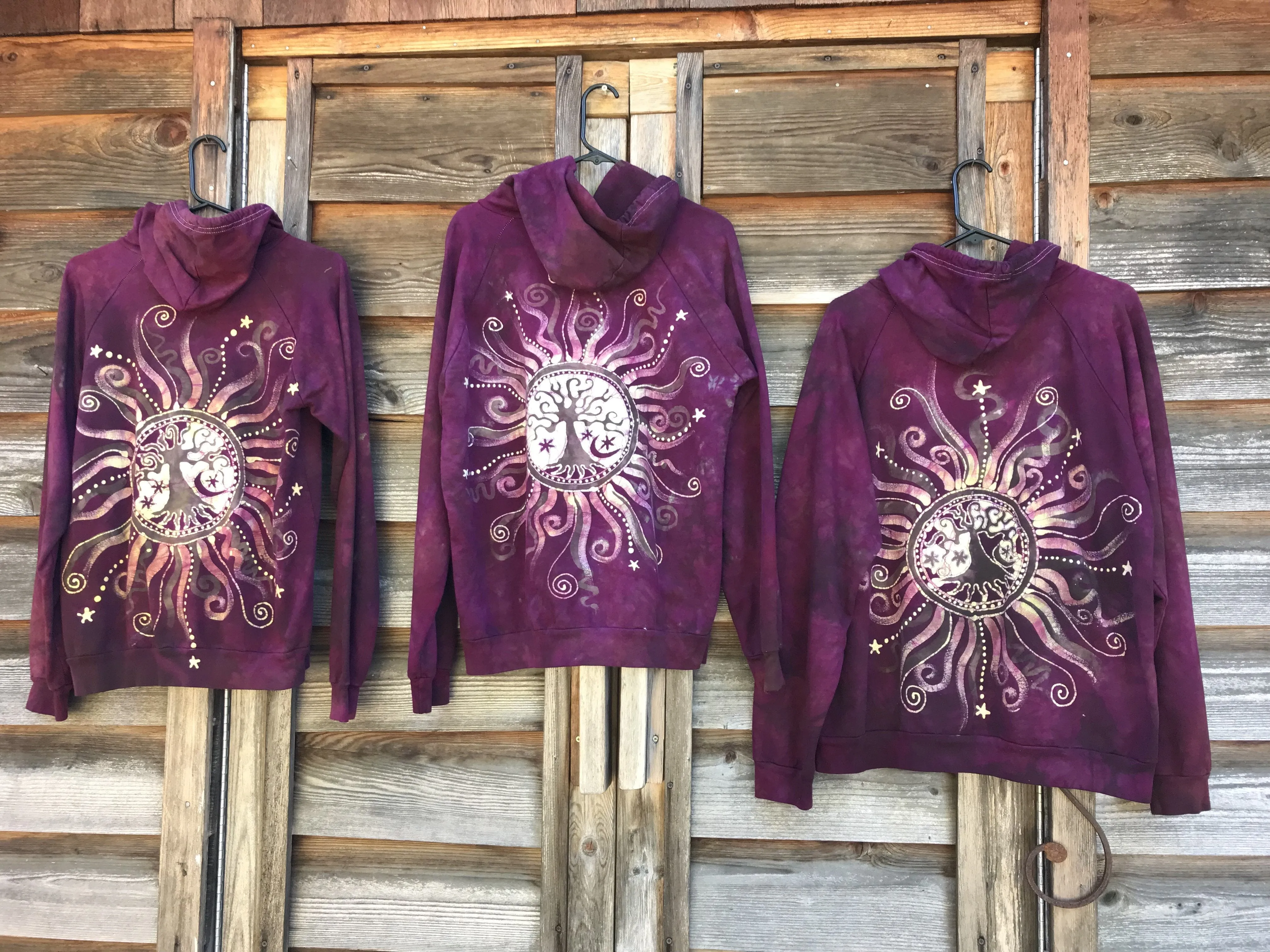 Fire On The Mountain Tree Of Life Pullover Batik Hoodie - Organic Cotton