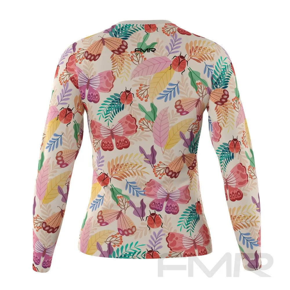 FMR Women's Botanical Print Long Sleeve Running Shirt