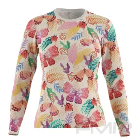 FMR Women's Botanical Print Long Sleeve Running Shirt