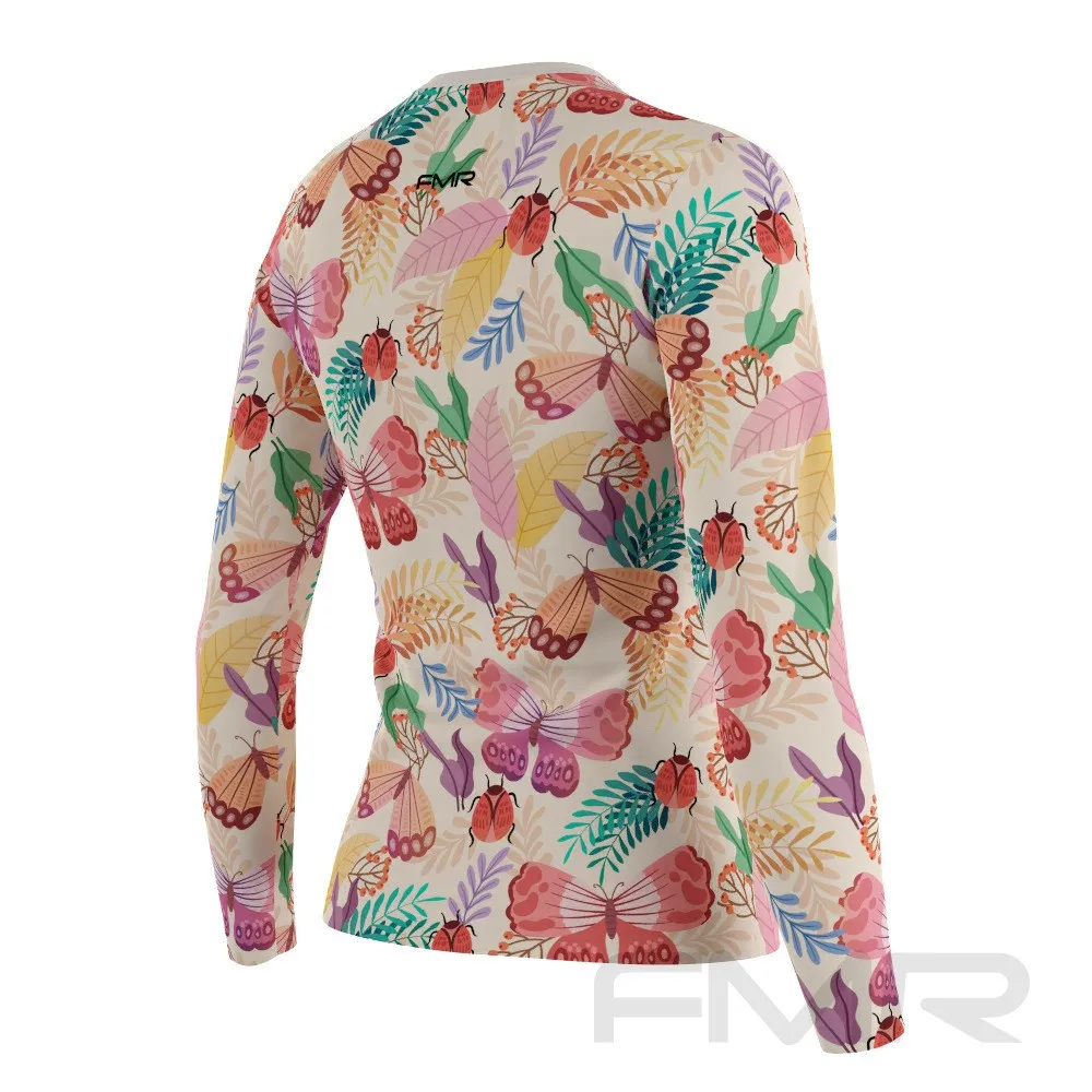 FMR Women's Botanical Print Long Sleeve Running Shirt