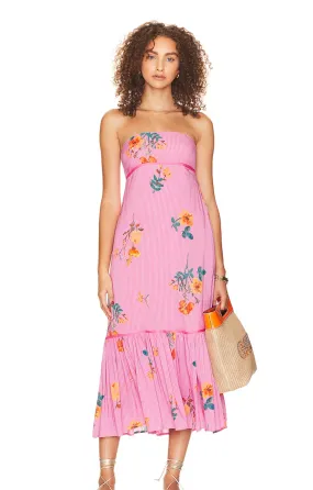 Free People Rosie Posie Midi -Grapefruit