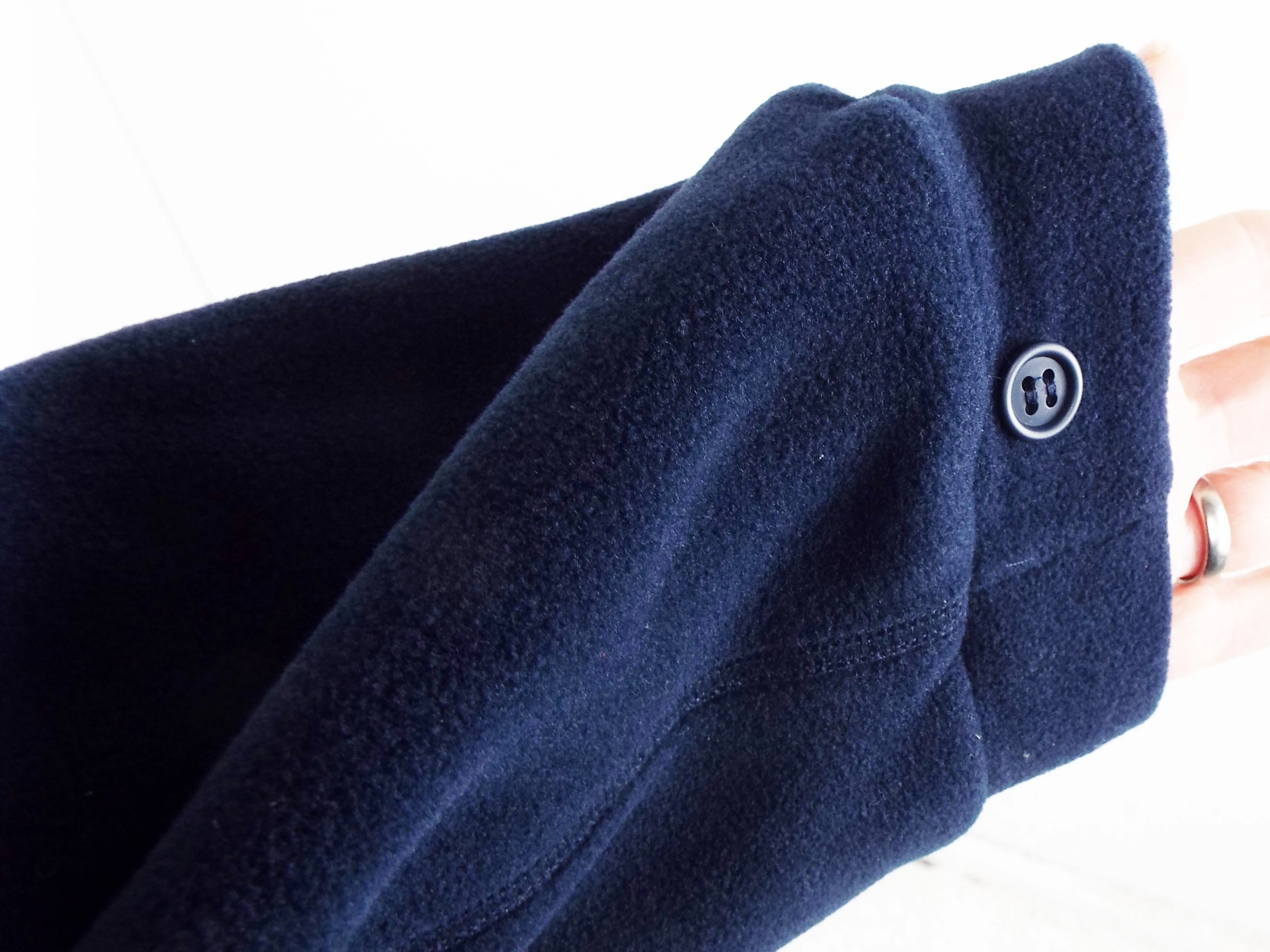 French Dark Blue Fleece - zip front