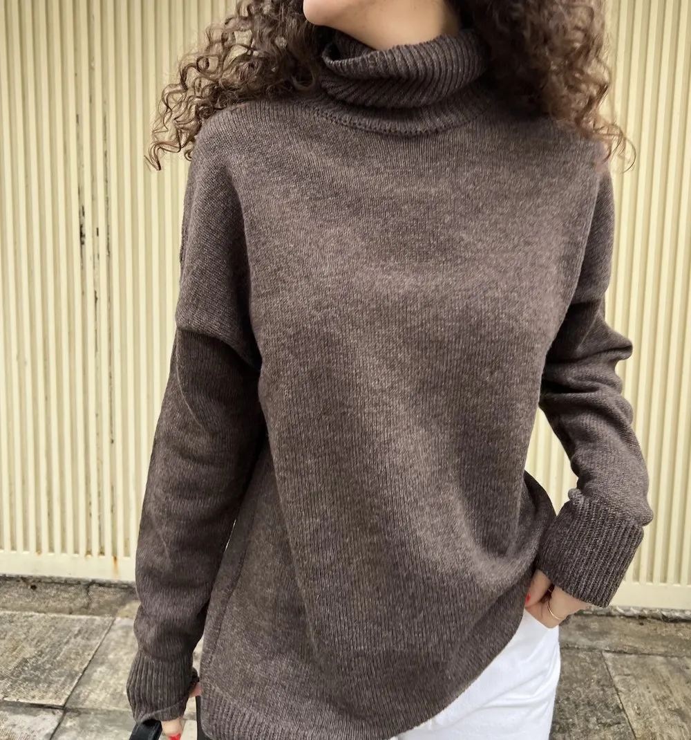 Givéh Hugme Turtleneck Sweater (Coffee)