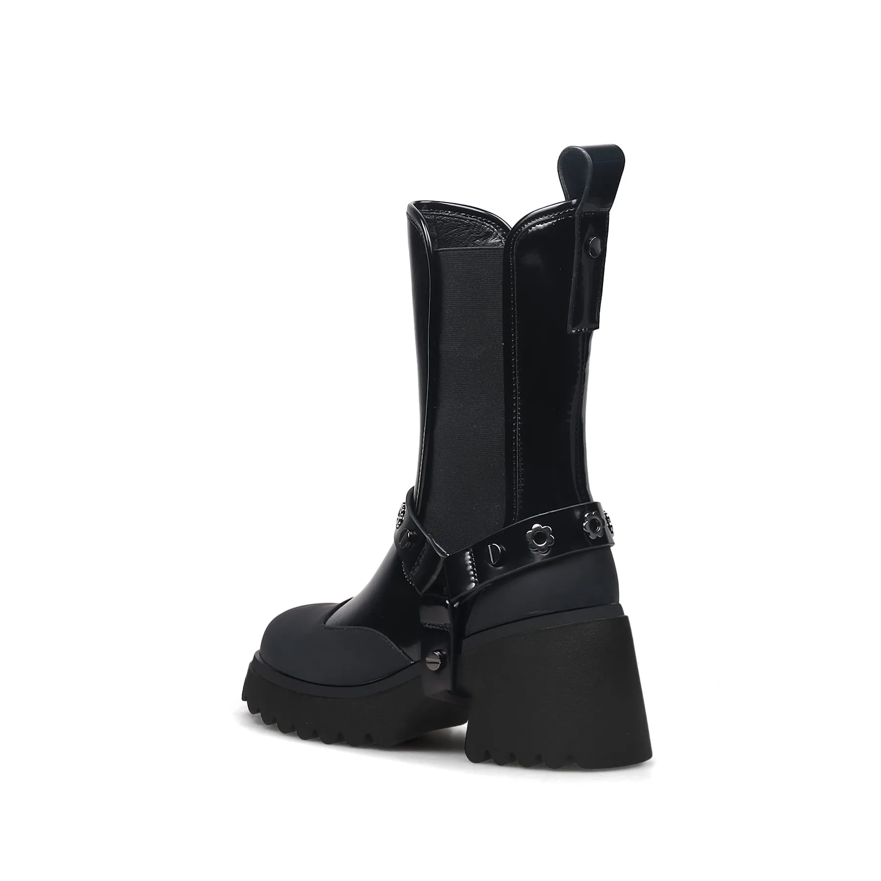 Gothic Punk Mid-Calf Boots