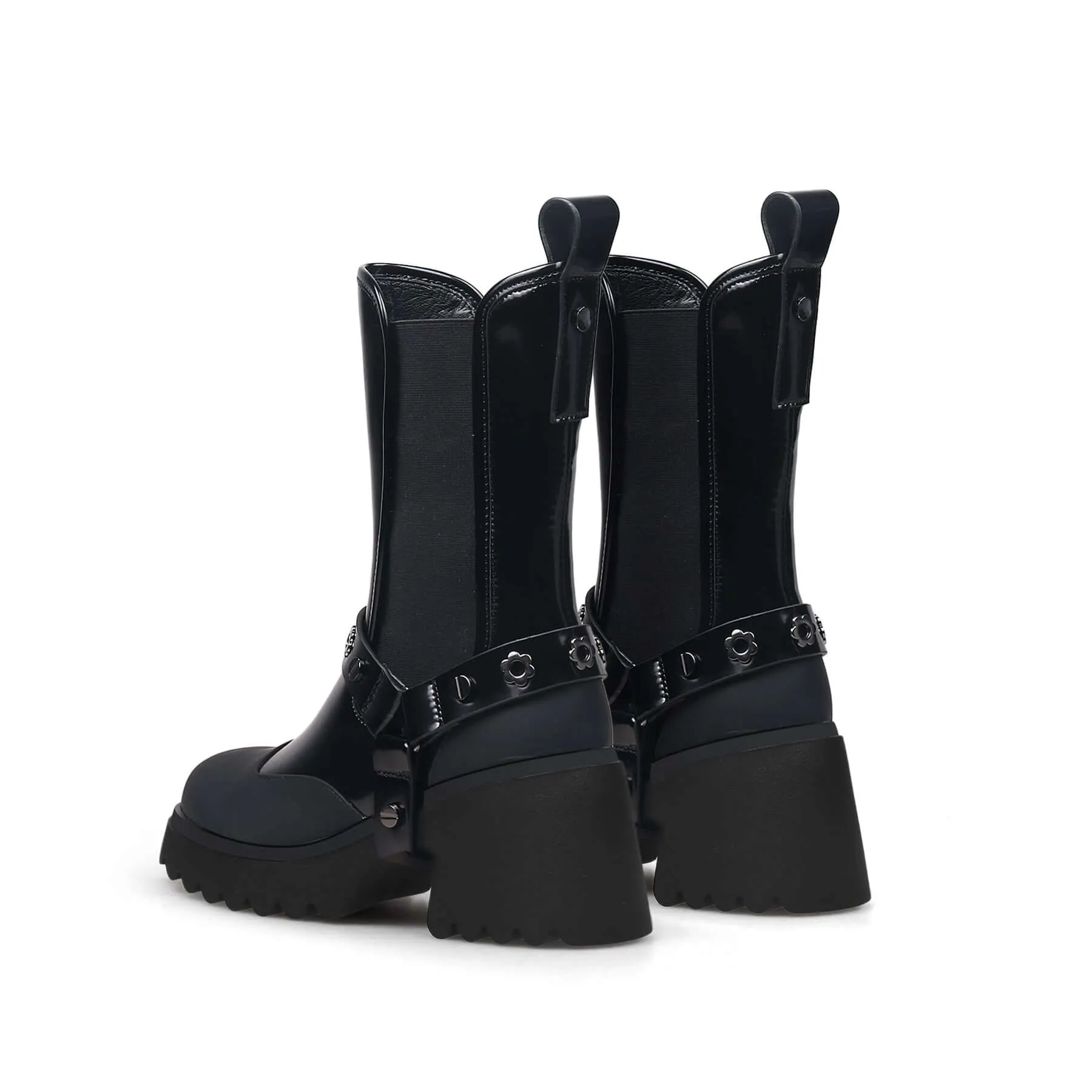 Gothic Punk Mid-Calf Boots