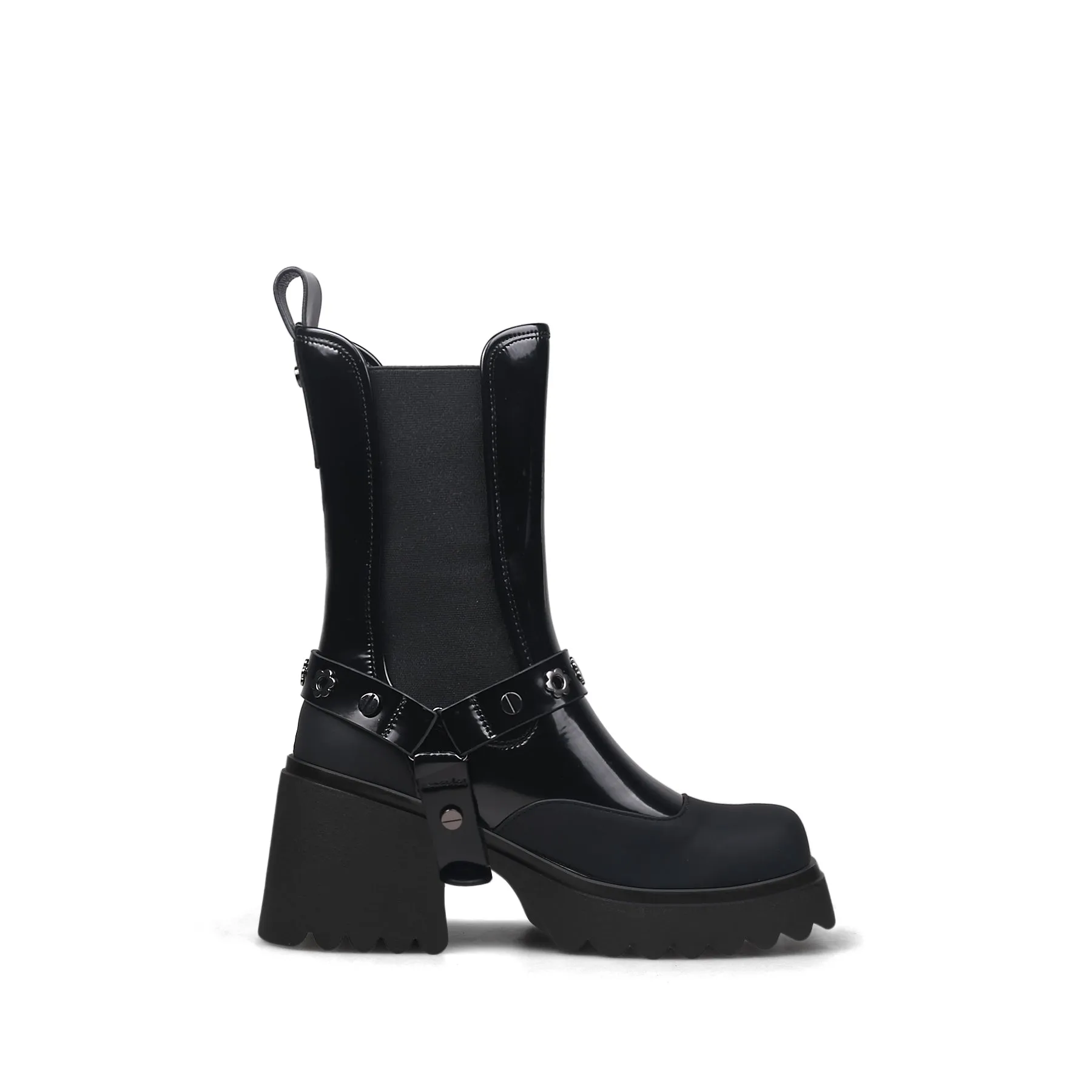 Gothic Punk Mid-Calf Boots