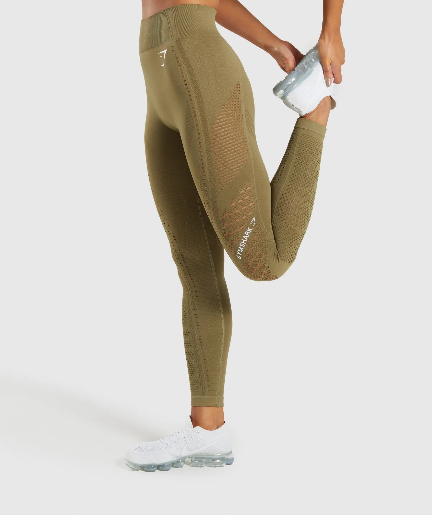 Gymshark Flawless Knit Tights - Khaki