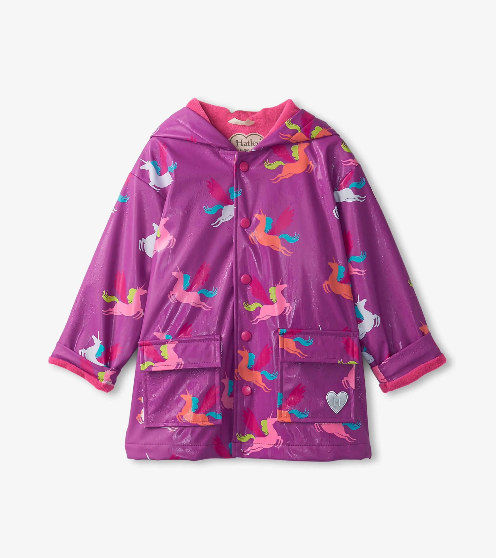 Hatley Colour Changing Raincoat, Pretty Pegasus