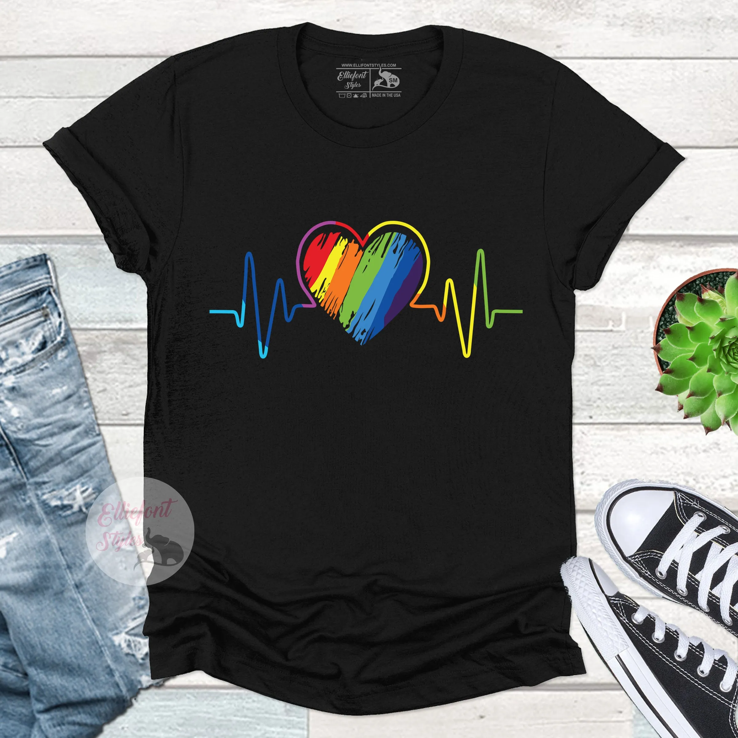 Heartbeat Gay Pride Shirt