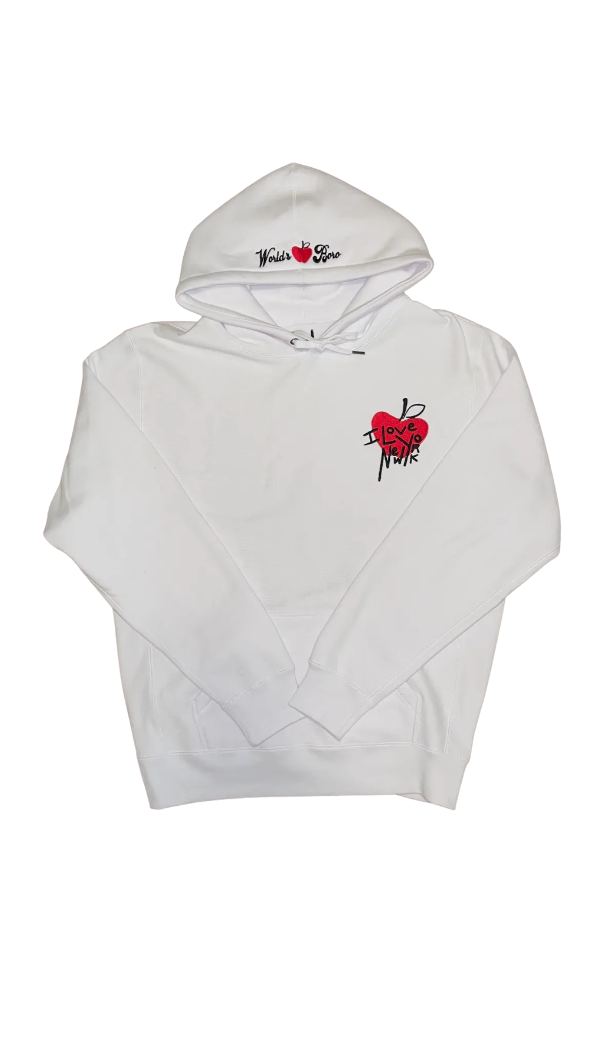 I Love New York White Pullover Hoodie