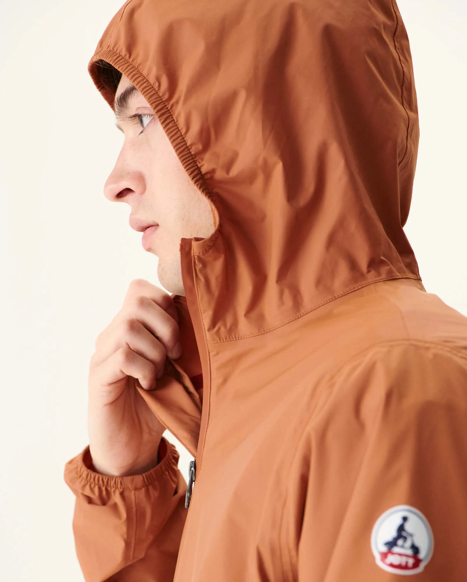 Imperméable à capuche paquetable Camel Manille