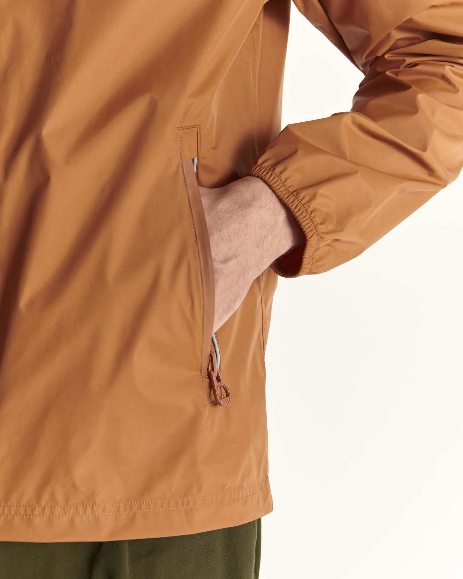 Imperméable à capuche paquetable Caramel Manille