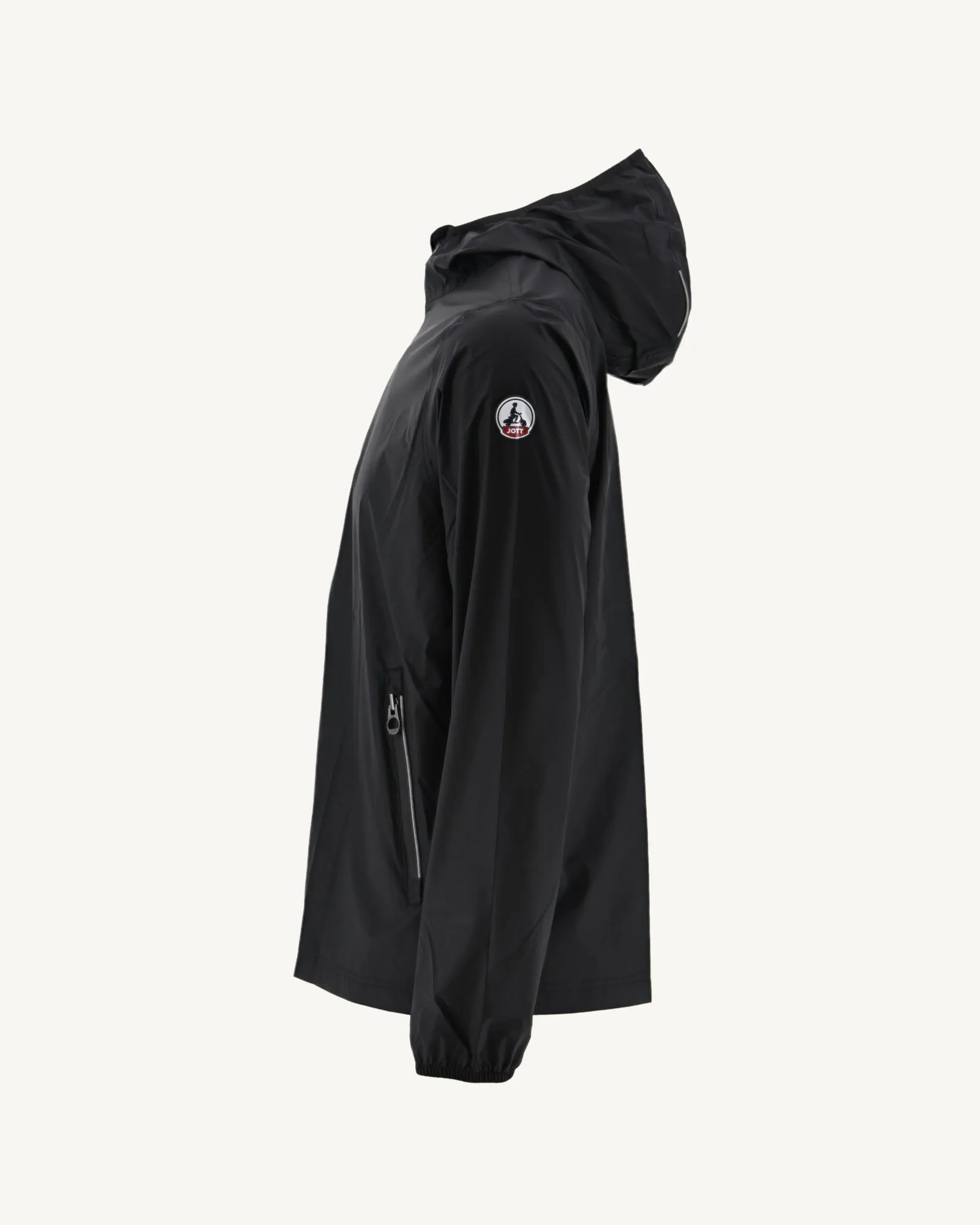 Imperméable à capuche paquetable Noir Manille