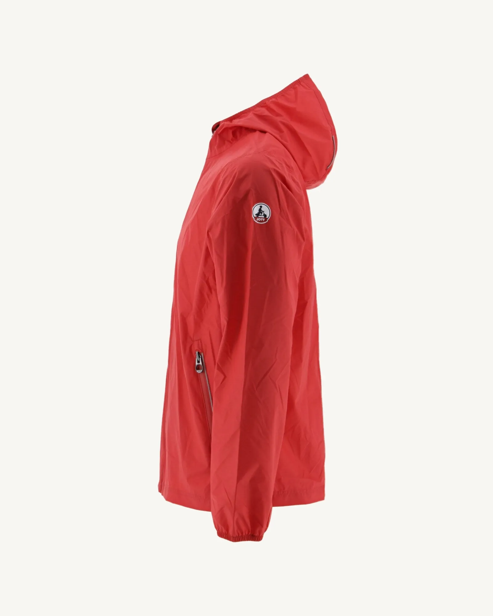 Imperméable à capuche paquetable Rouge vif Manille