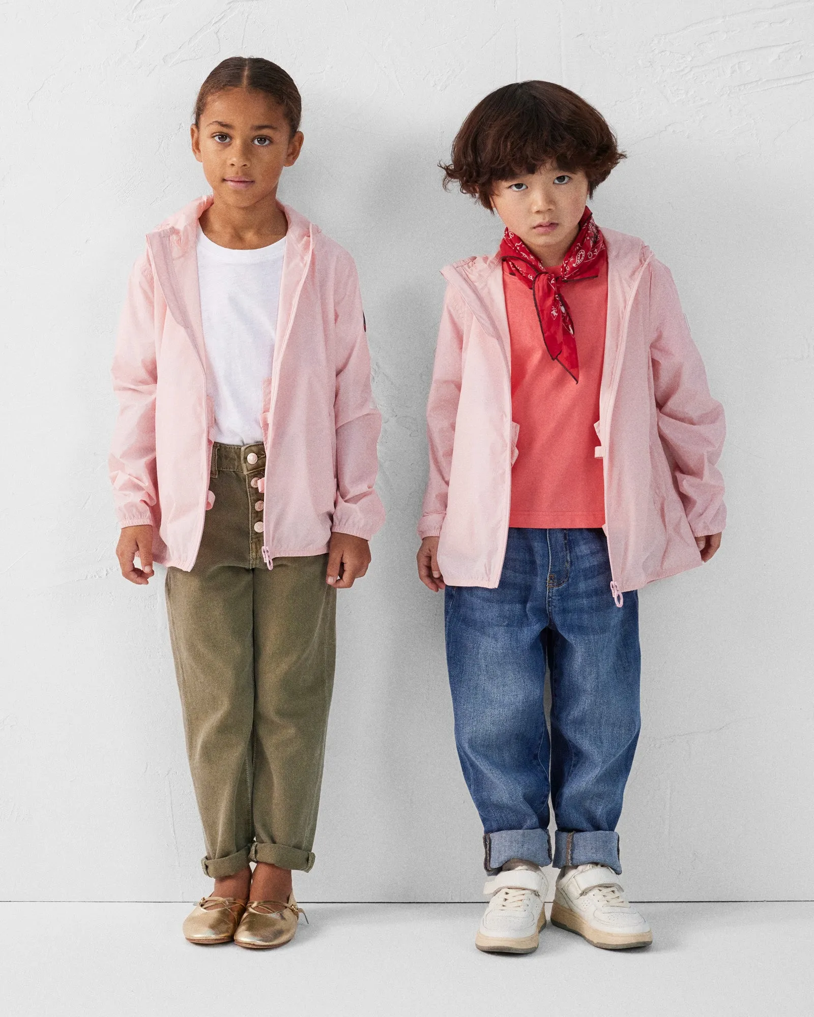 Imperméable enfant paquetable Rose pêche Arran