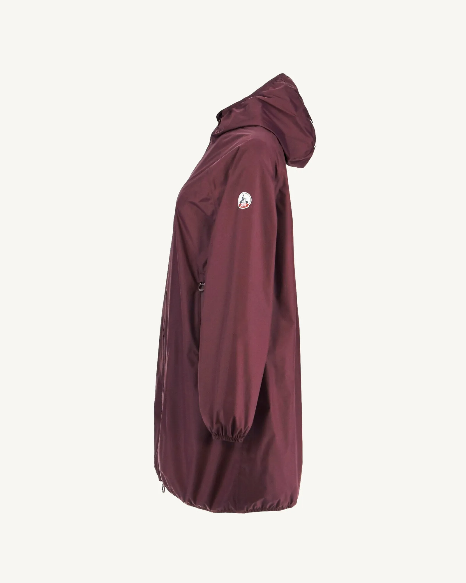 Imperméable long à capuche paquetable Aubergine Copenhagen