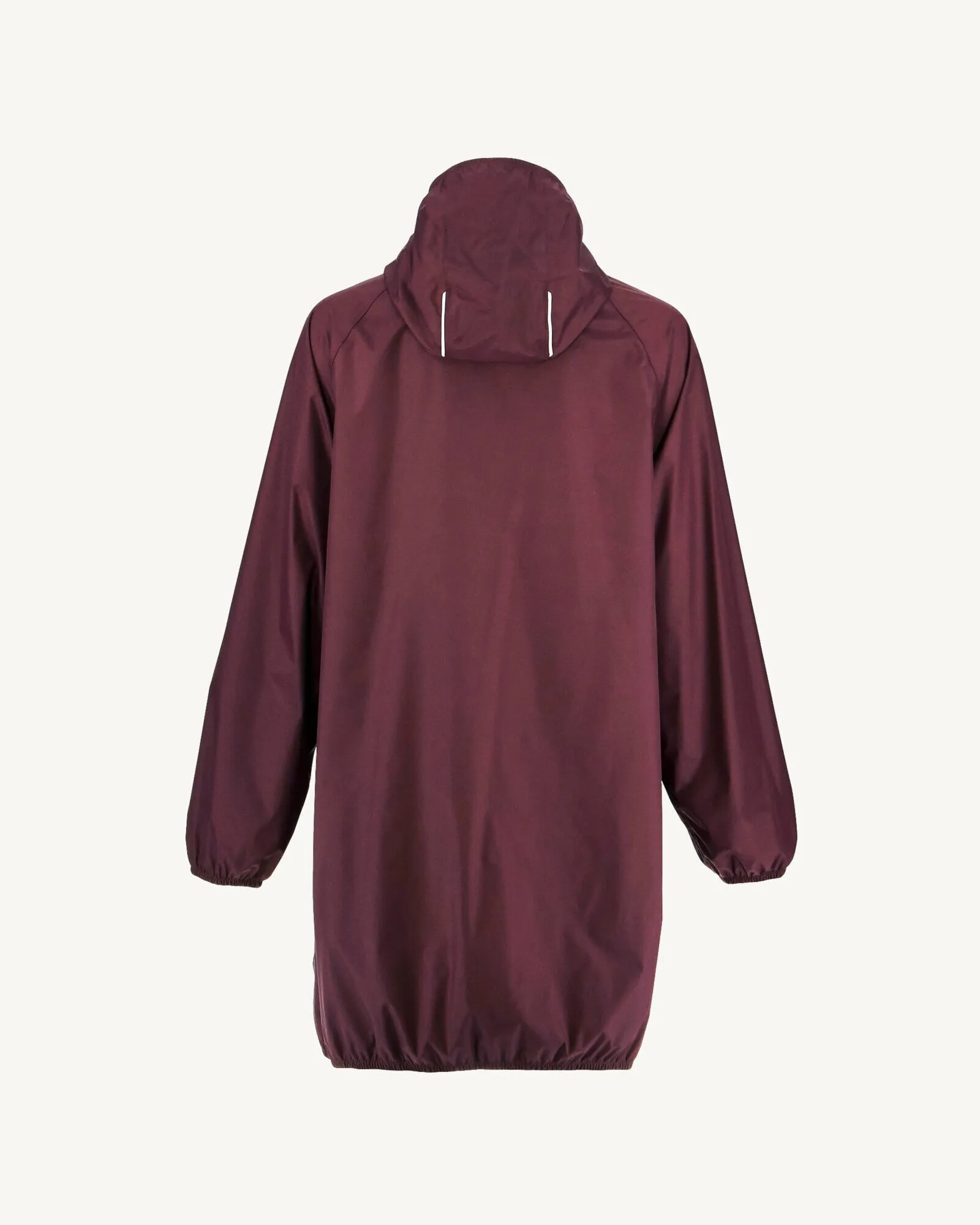 Imperméable long à capuche paquetable Aubergine Copenhagen