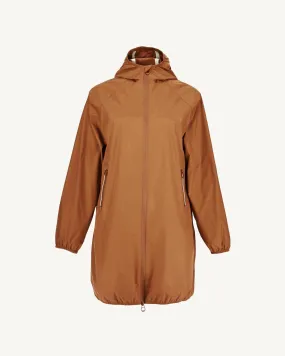 Imperméable long à capuche paquetable Caramel Copenhagen