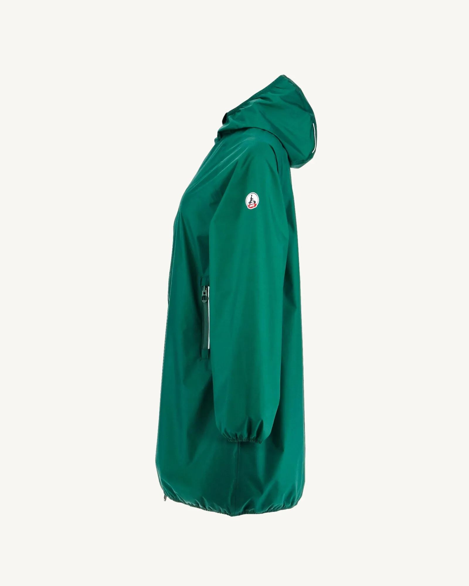 Imperméable long à capuche paquetable Vert foncé Copenhagen