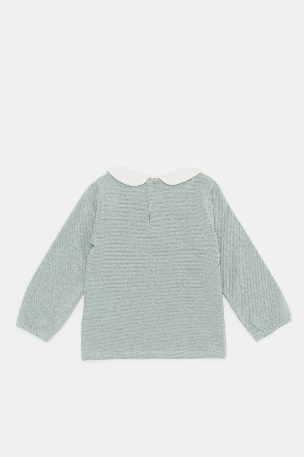 Infant Girls Teal Frilled T-Shirt