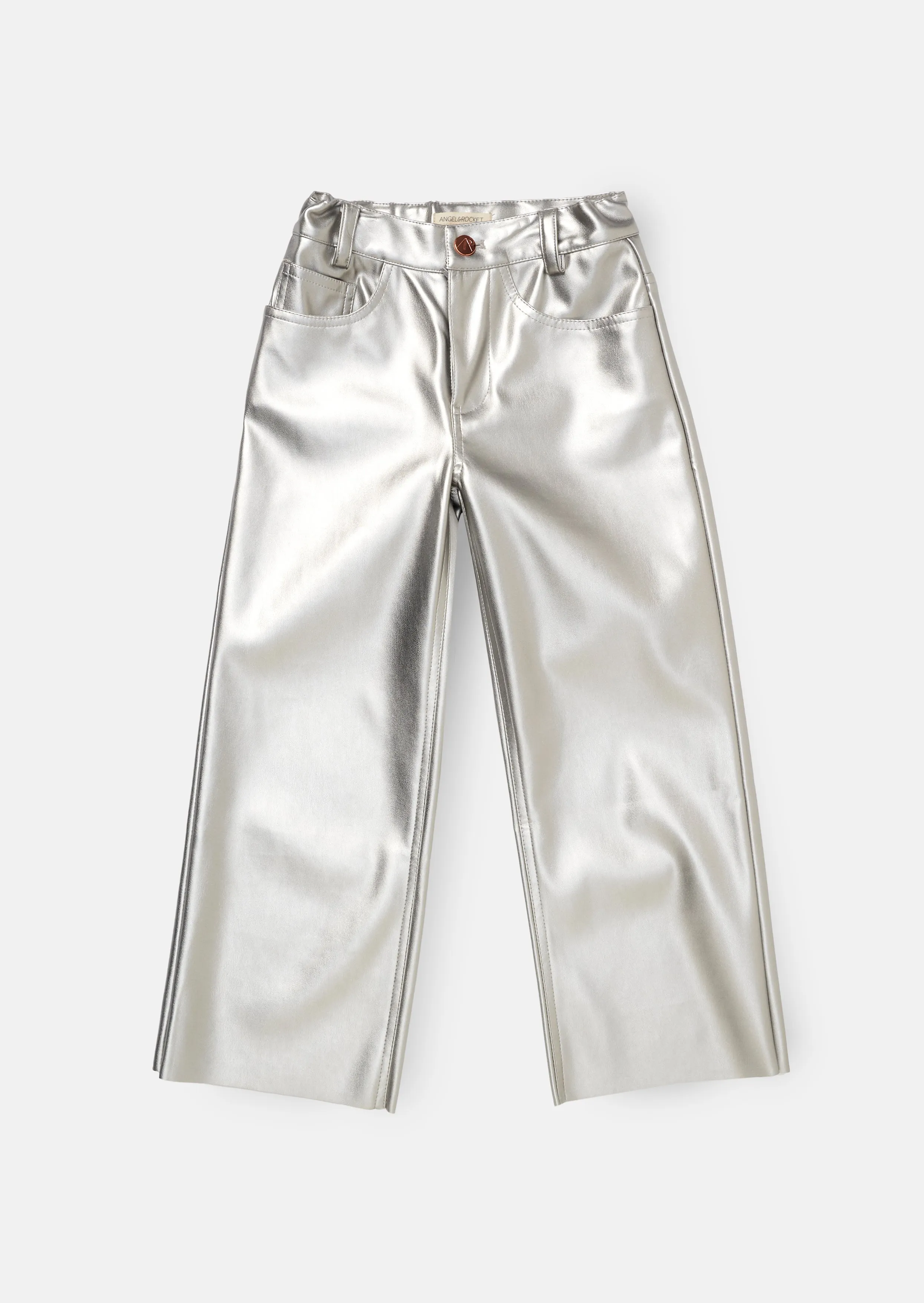 Jaya Silver Wide Leg Metallic Jean