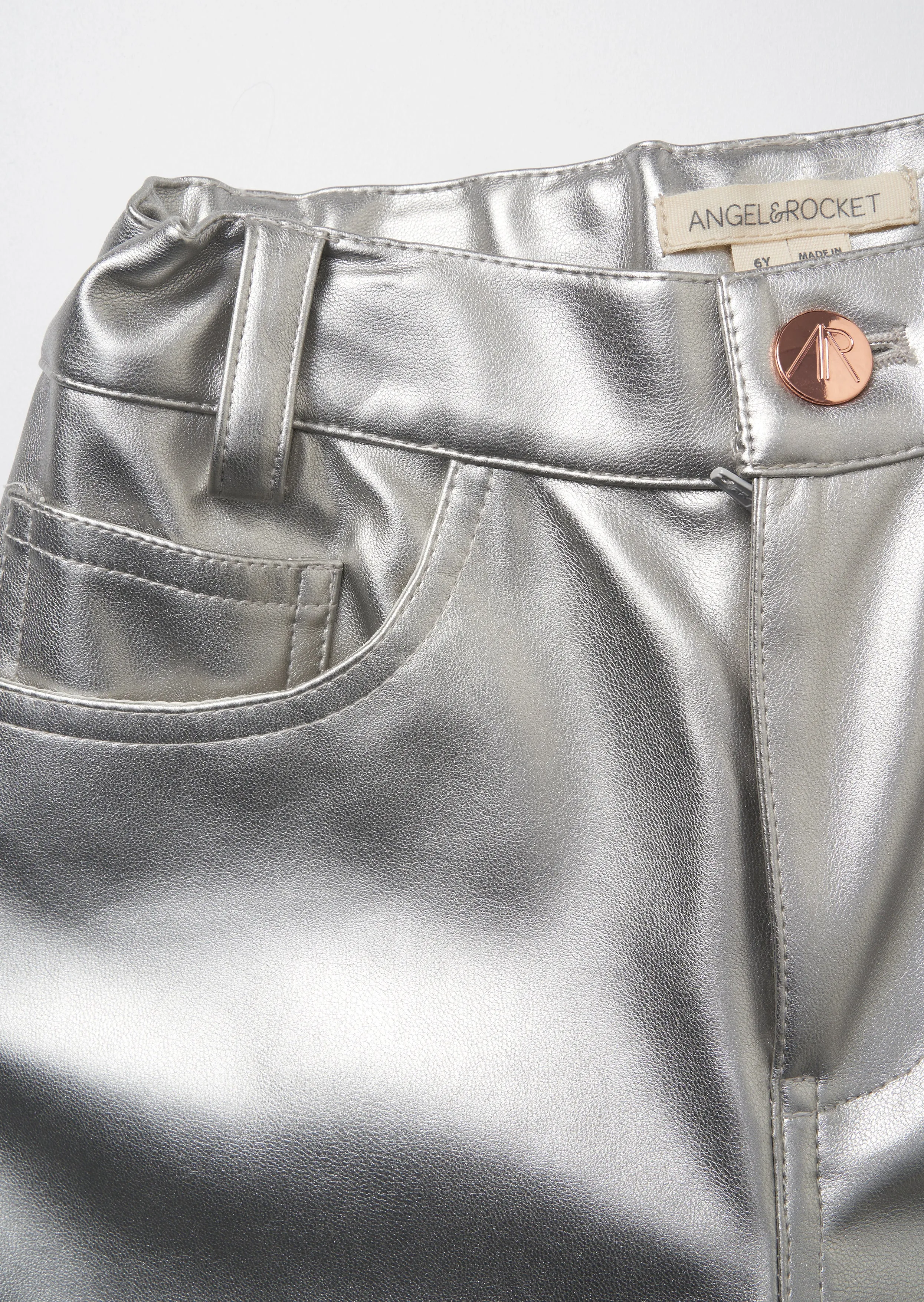 Jaya Silver Wide Leg Metallic Jean