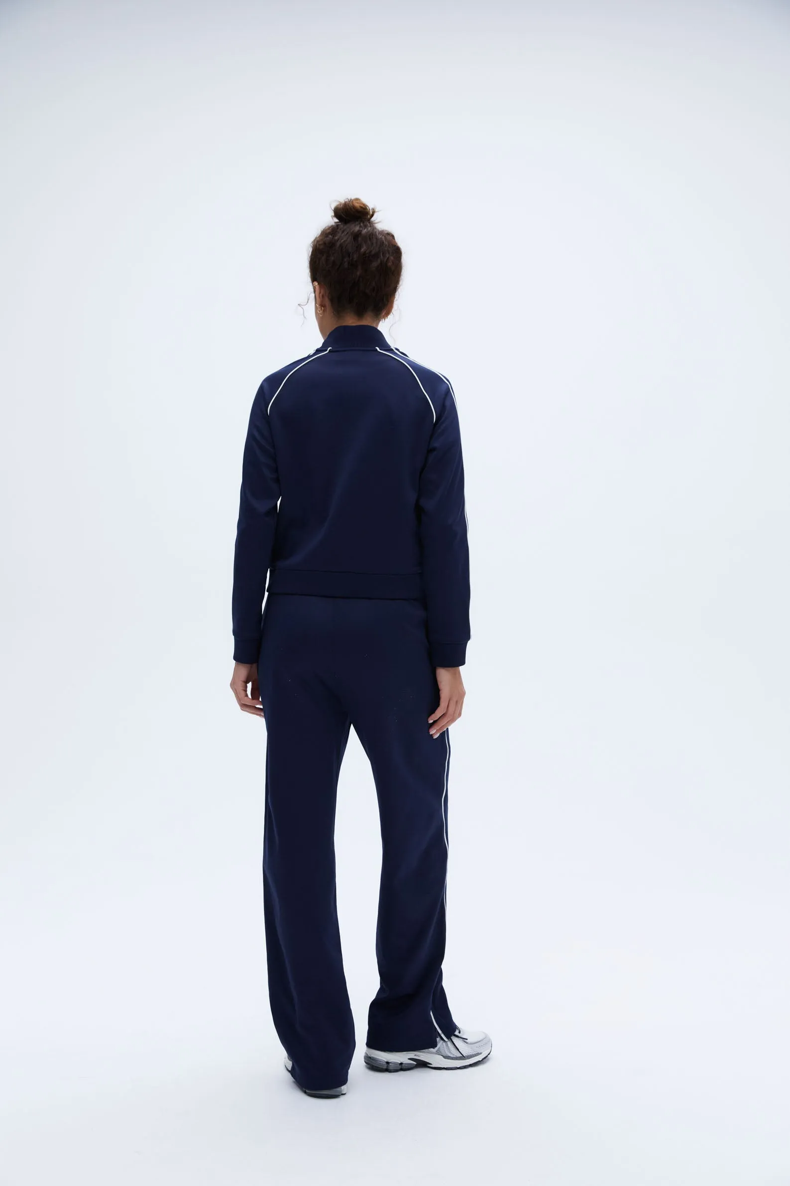 Jersey Track Jacket - Navy Blue