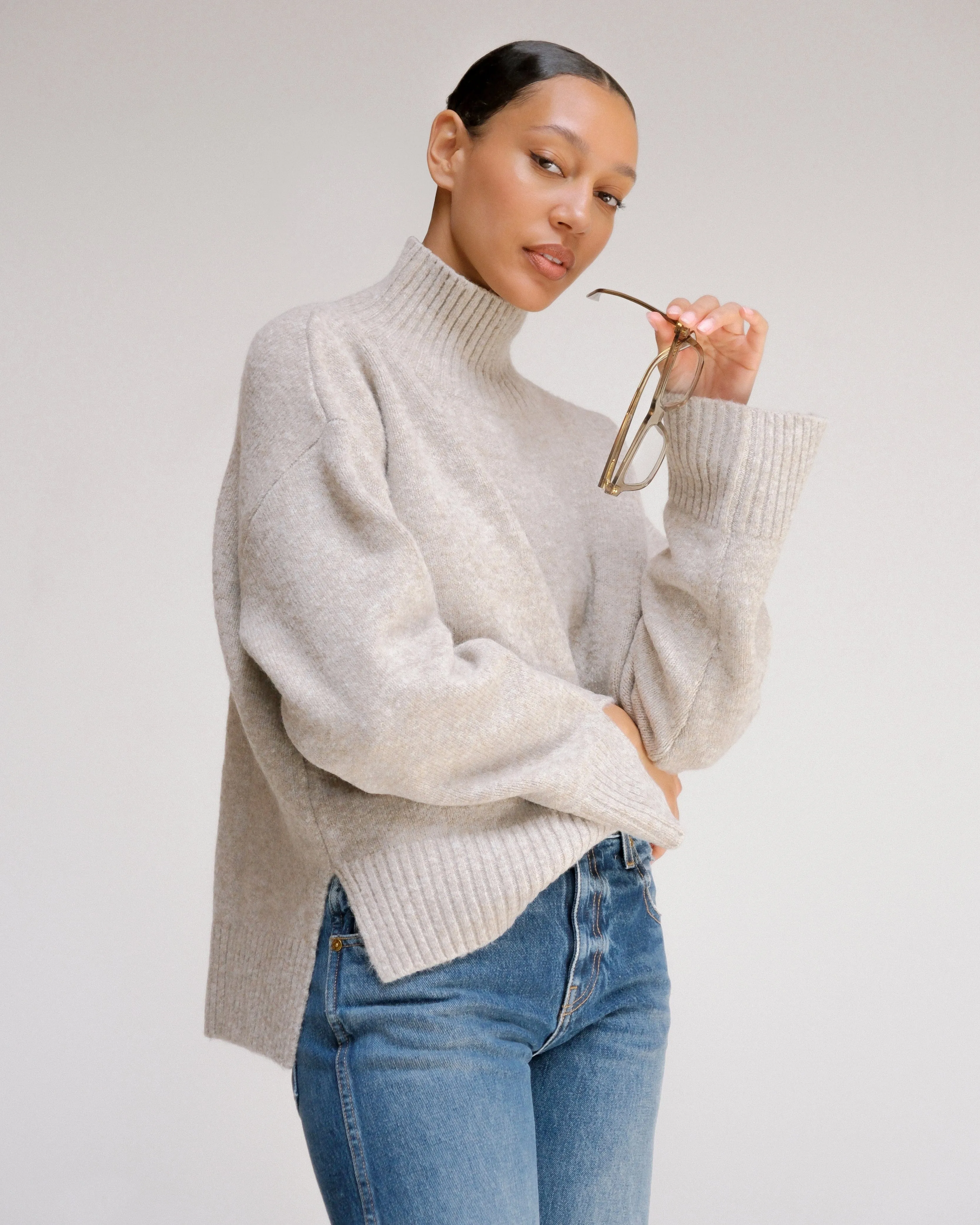 Karlie Oversized Turtleneck Sweater