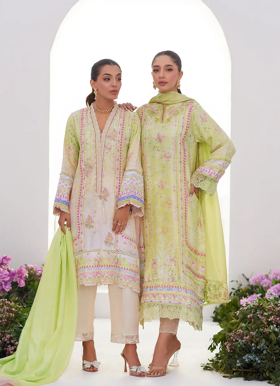 Kelly Lime Shirt and Dupatta