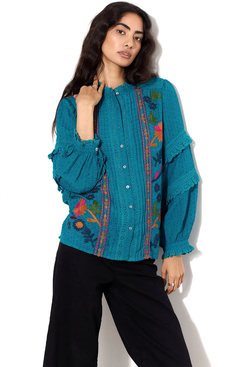 Keoni Embroidered Top