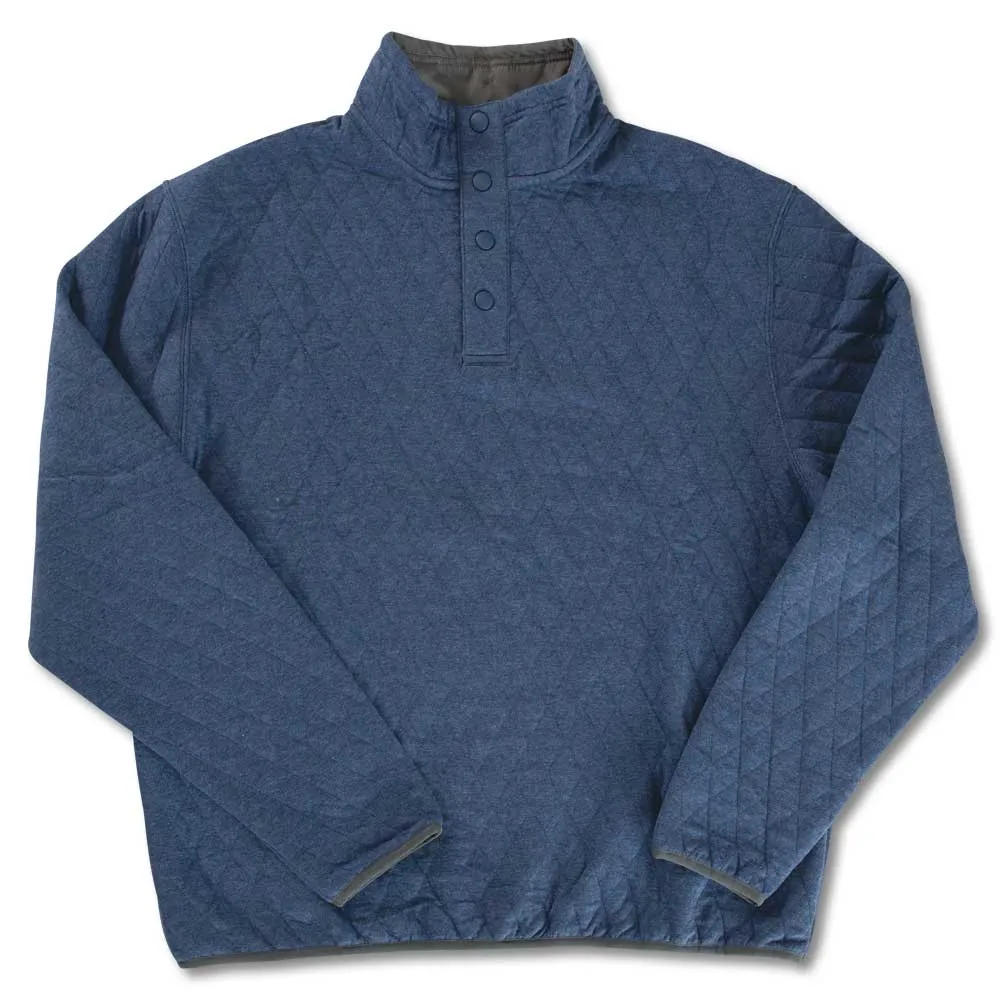 Kevin's Quilted Snap Mock Pullover