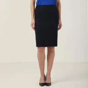 Ladies Dobby Stretch Panel Pencil Skirt - CAT2NF