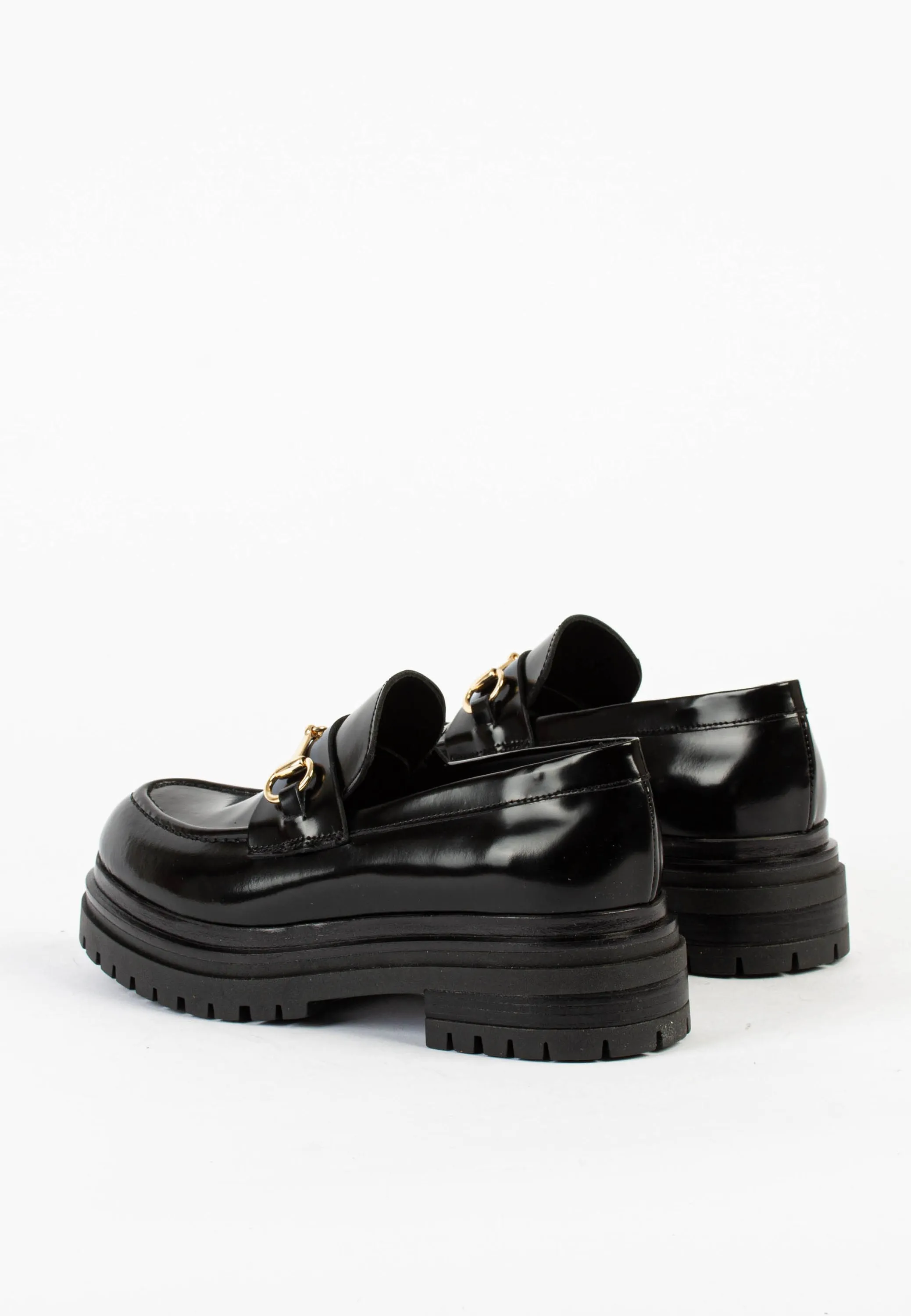 Lala Black Polido Chunky Loafers